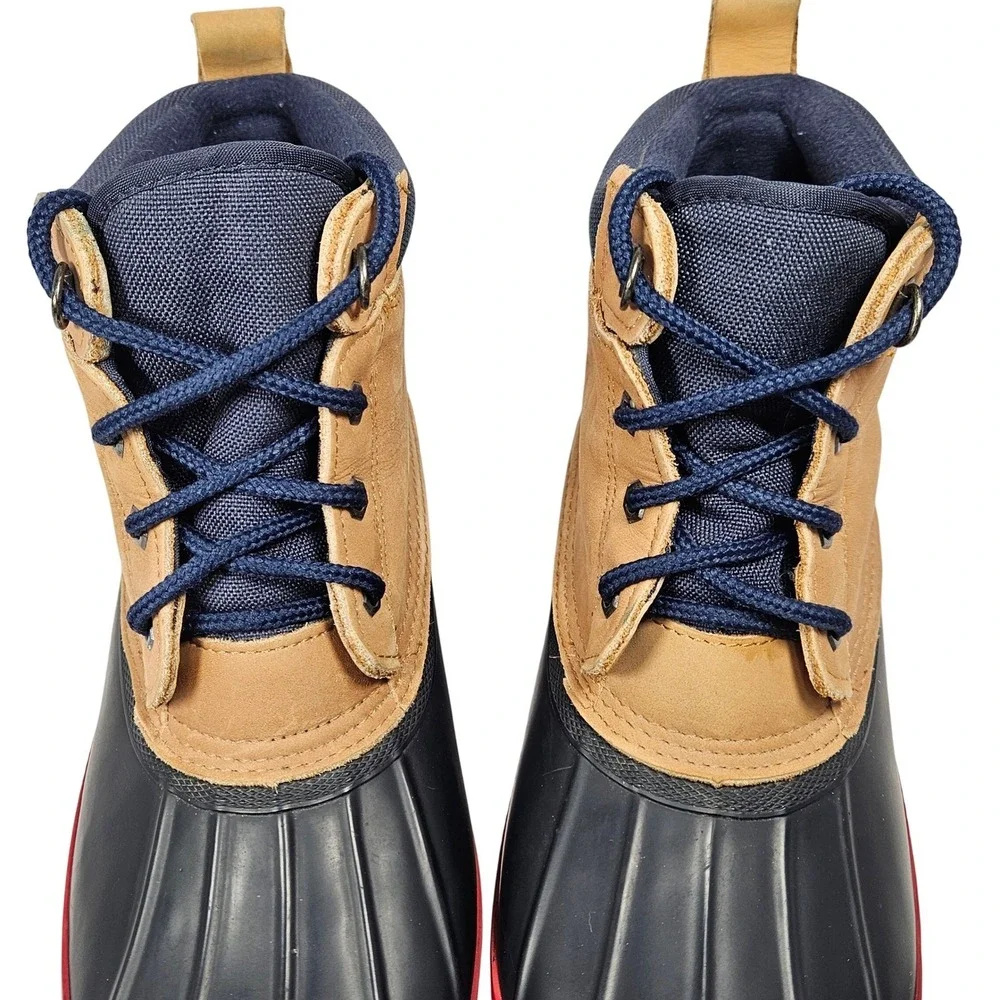 Lands' End Tan and Black Duck Boots