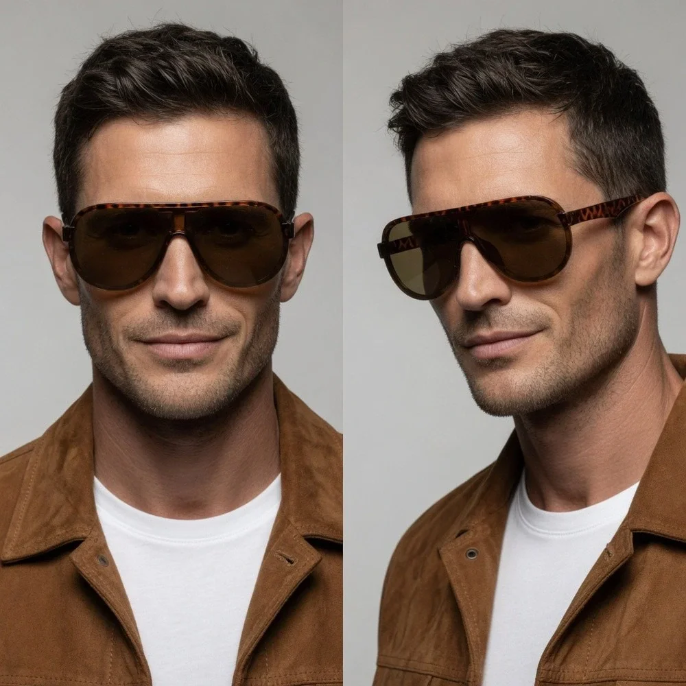 Sunglasses Sports Style Outdoor Driving Shades Men Women Street Wear Gold Mirror