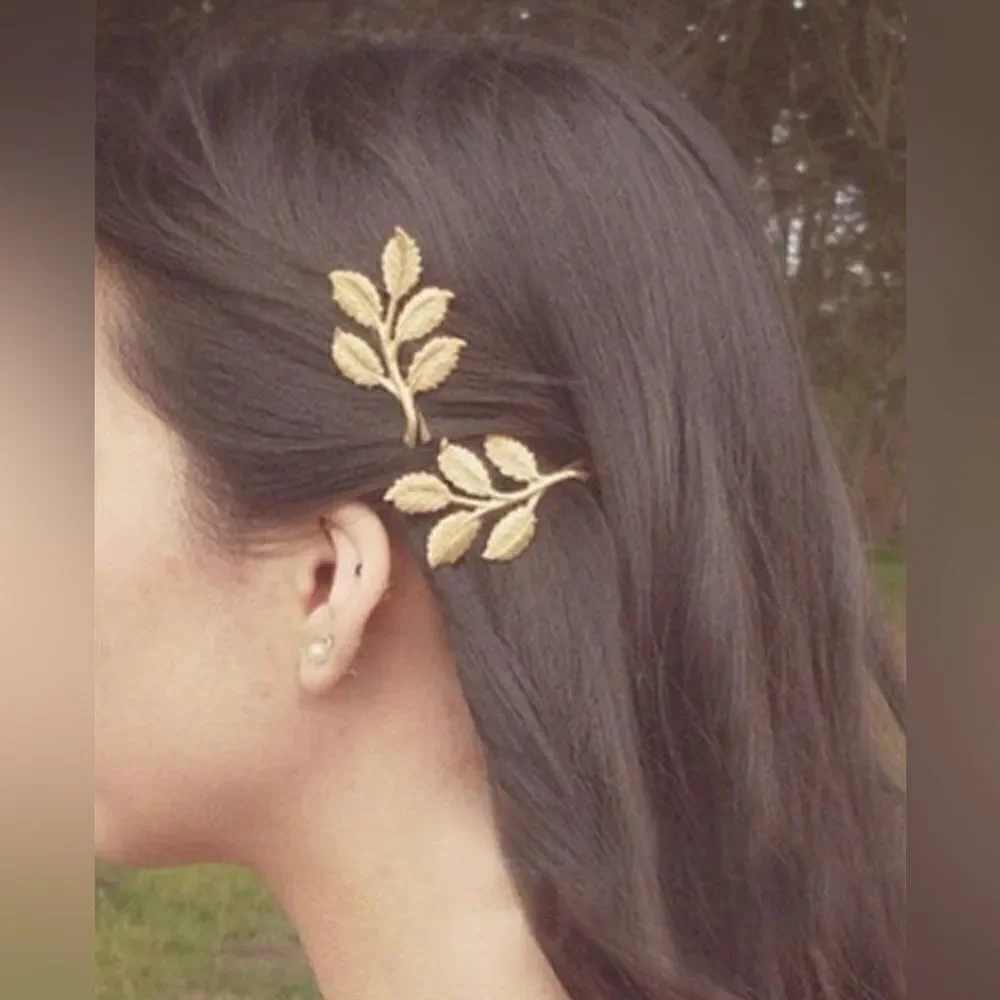 Leaf hair pin #1397