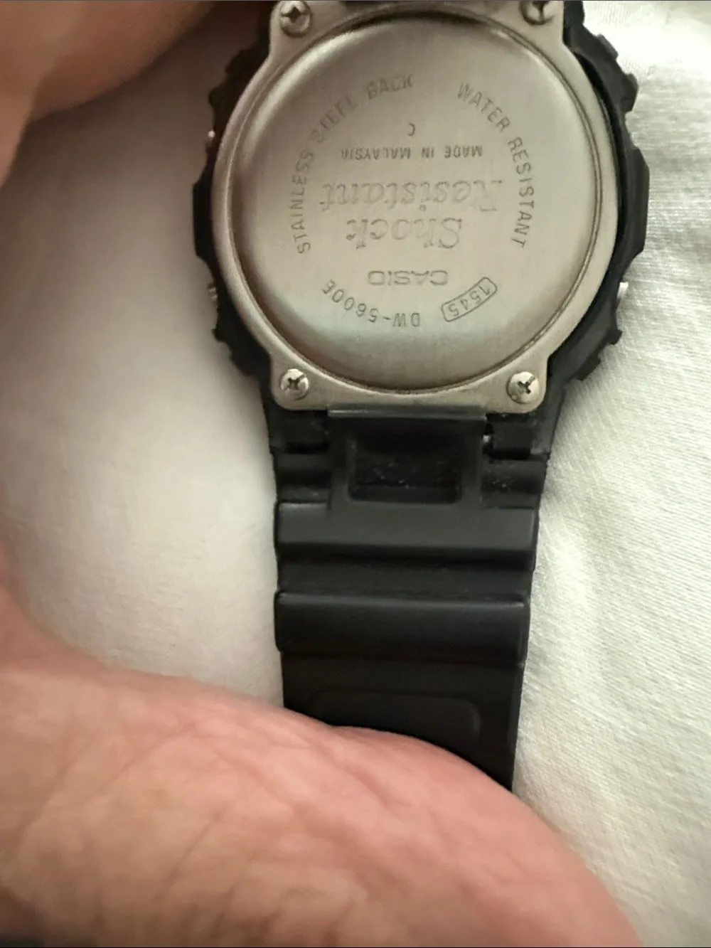 Casio backplate view