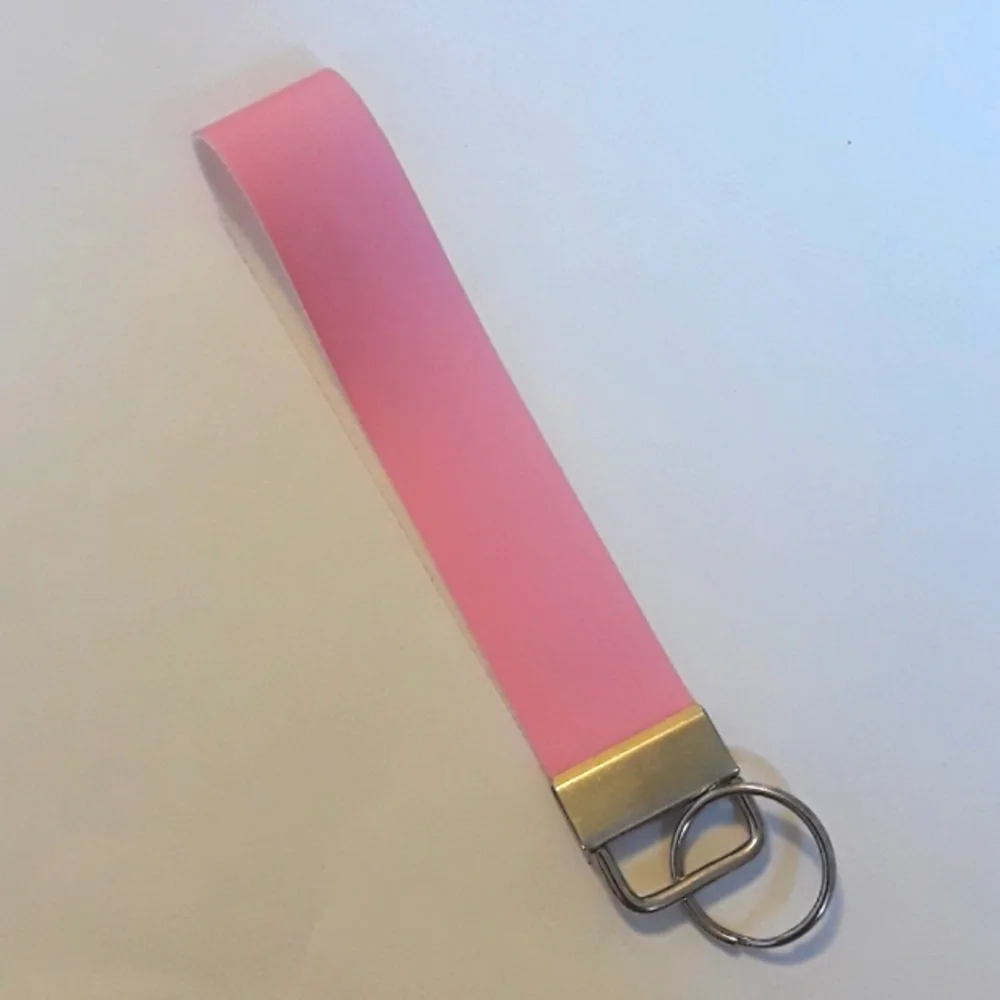 faux leather keychain wristlet
