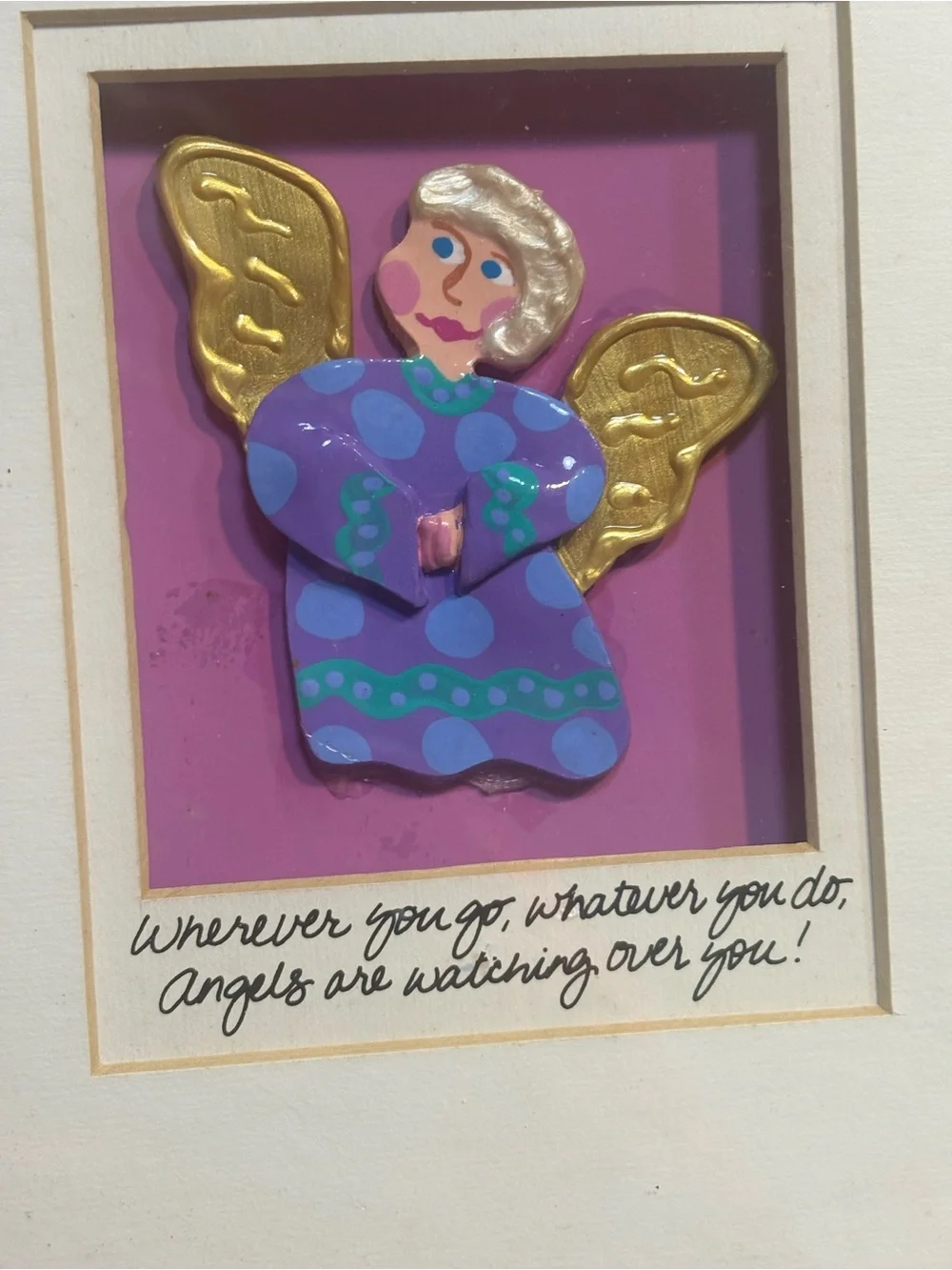 Bright Star Designs angel shadow box framed wall hanging