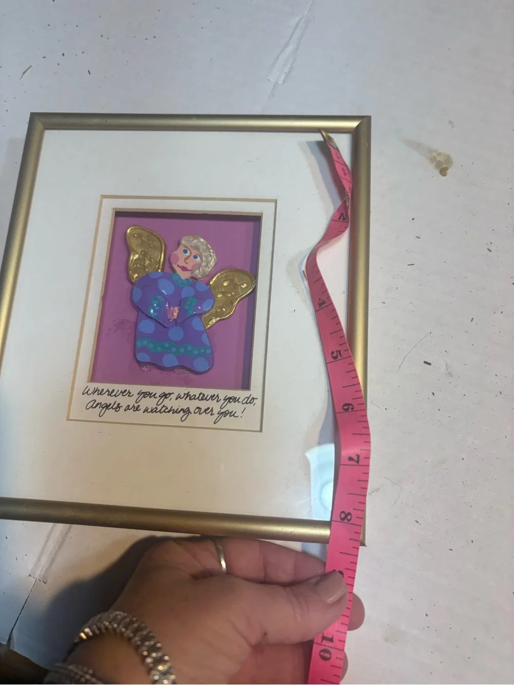 Bright Star Designs angel shadow box framed wall hanging