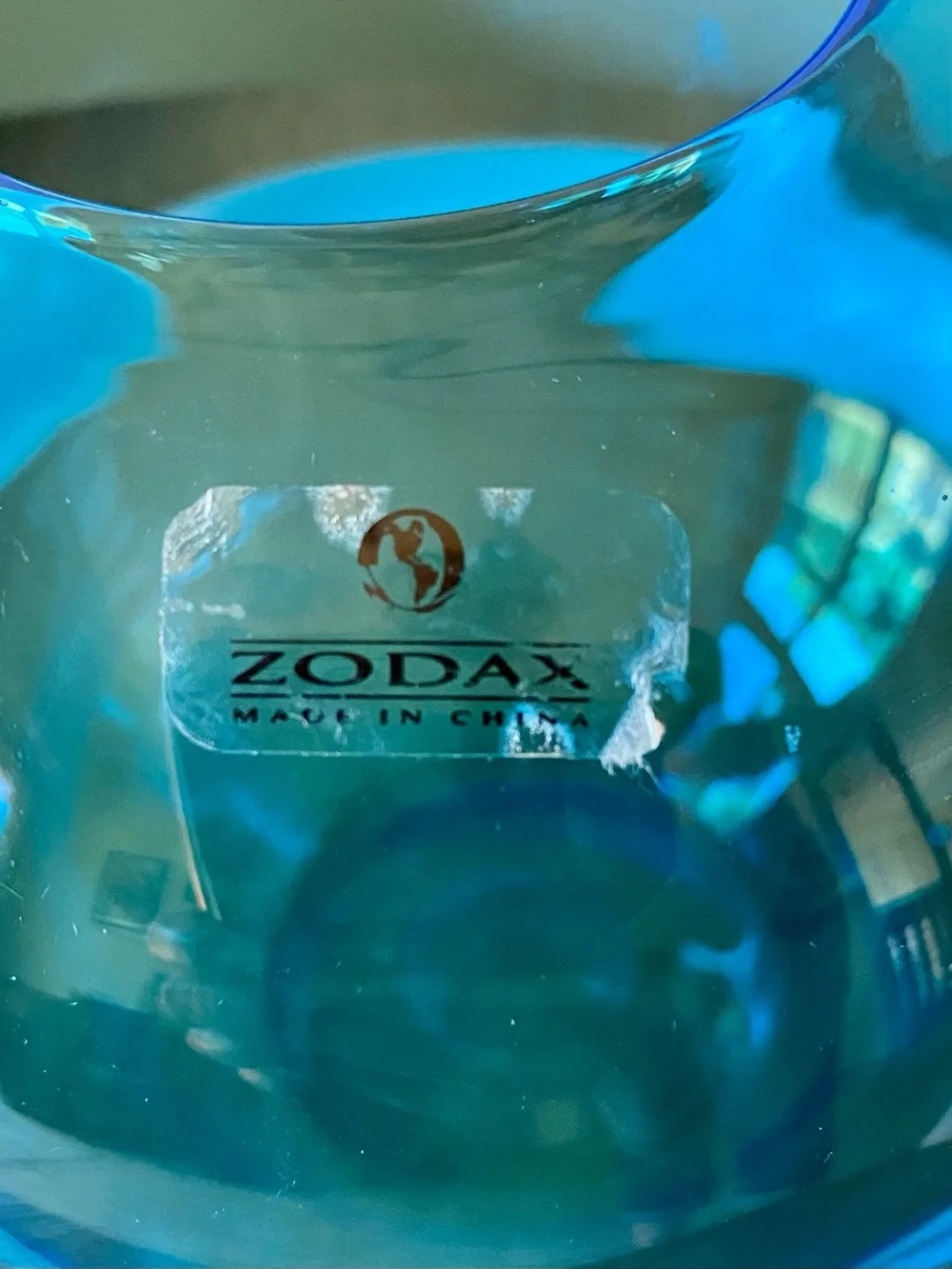 Zodax blue glass