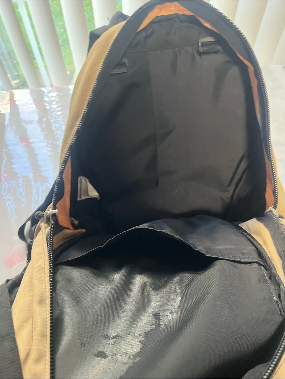 The North Face Tan and Black Borealis Backpack