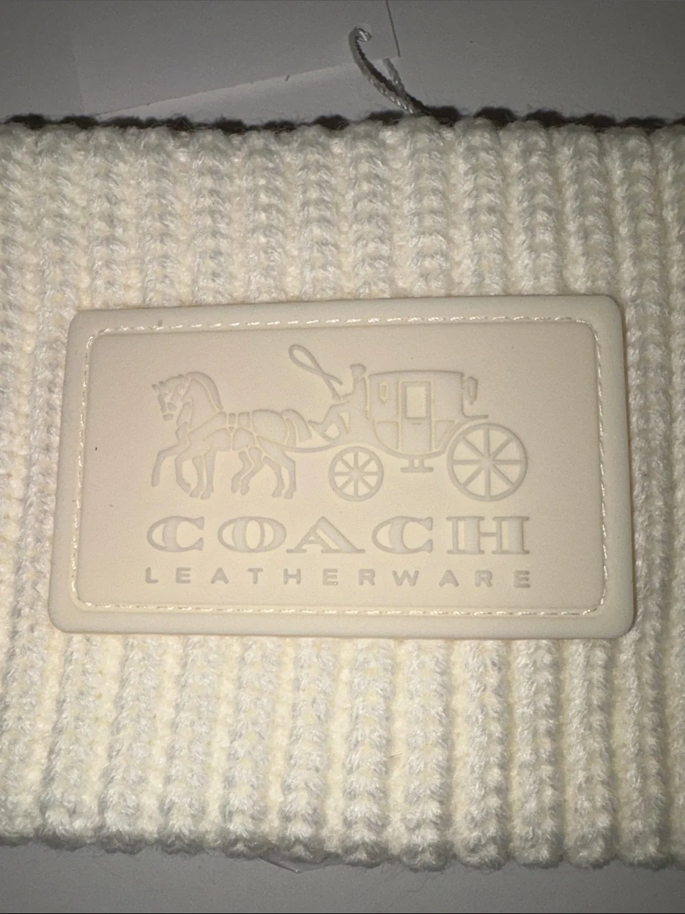 Coach ribbed knit
