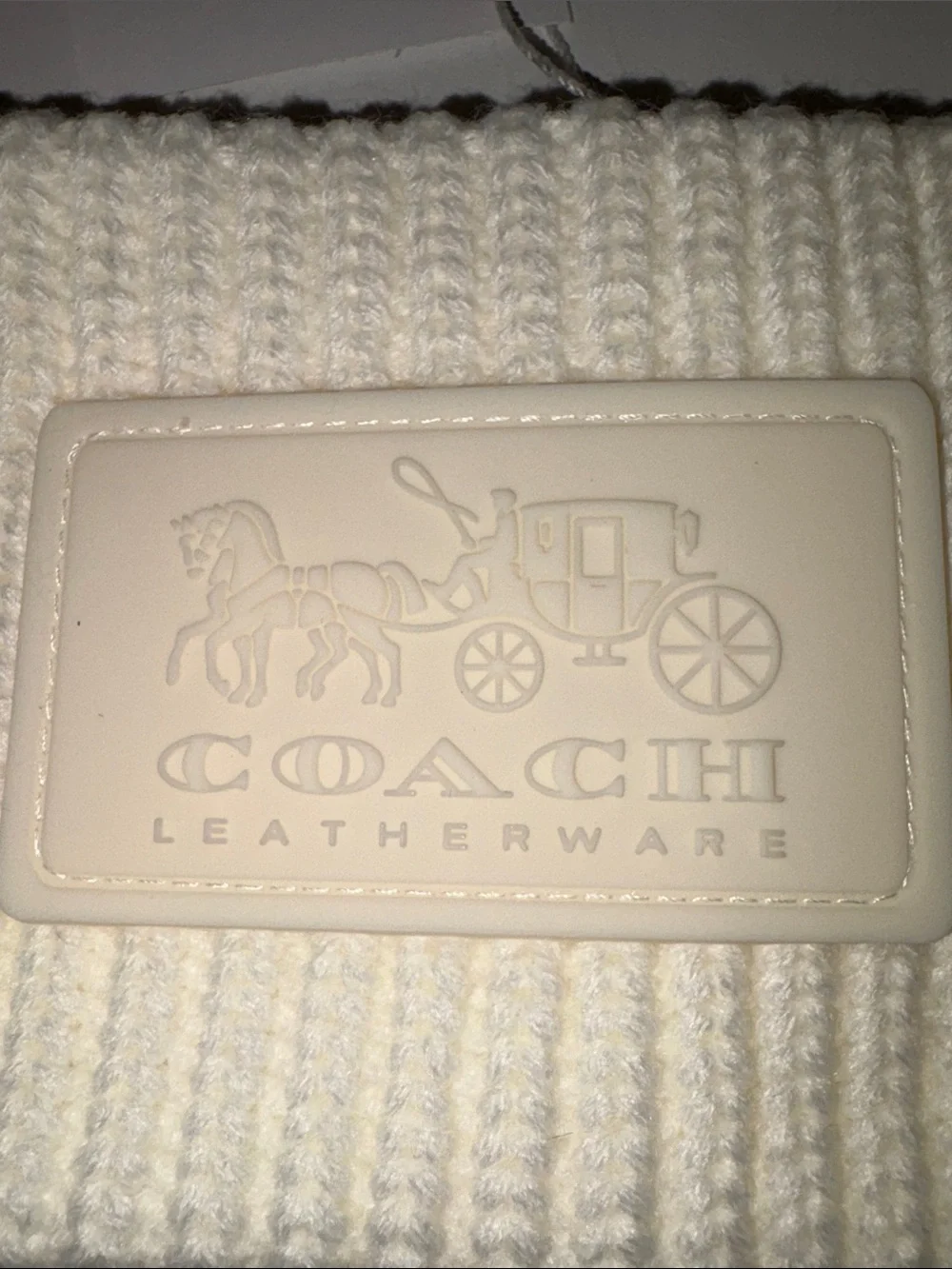 Coach ribbed knit