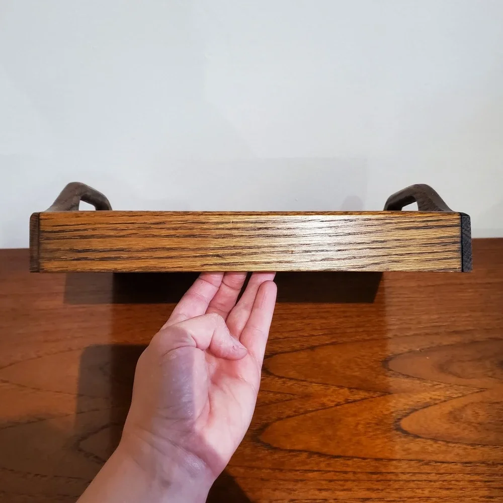 Reverse-Painted glass floral‎ wooden tray by Susie Kostka
