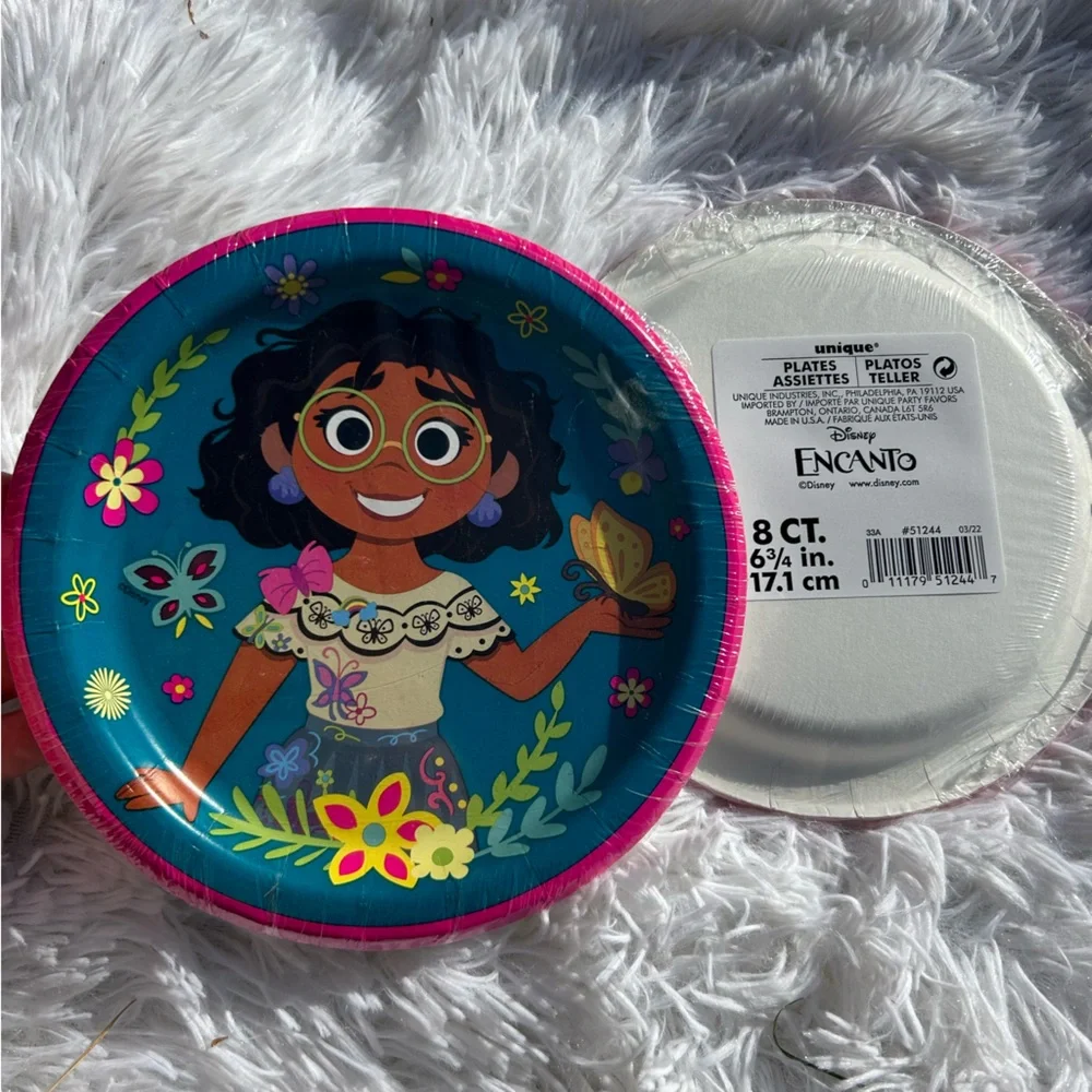 🩶5/$30 Disney’s Encanto Cake Snack Small Party Plates Set of Two 8 Pack NEW