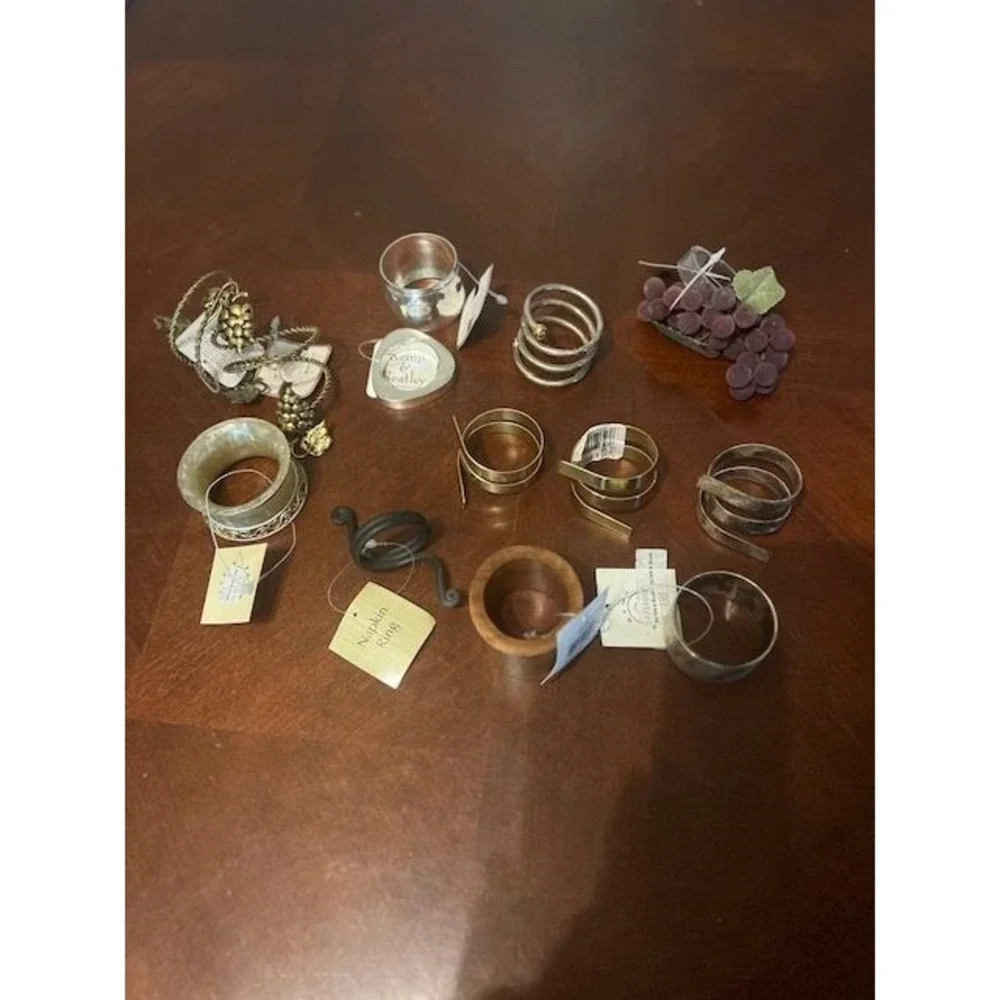 vintage Decorative Napkin Rings lot‎ Elegant Table Accessories kemp beatley 12