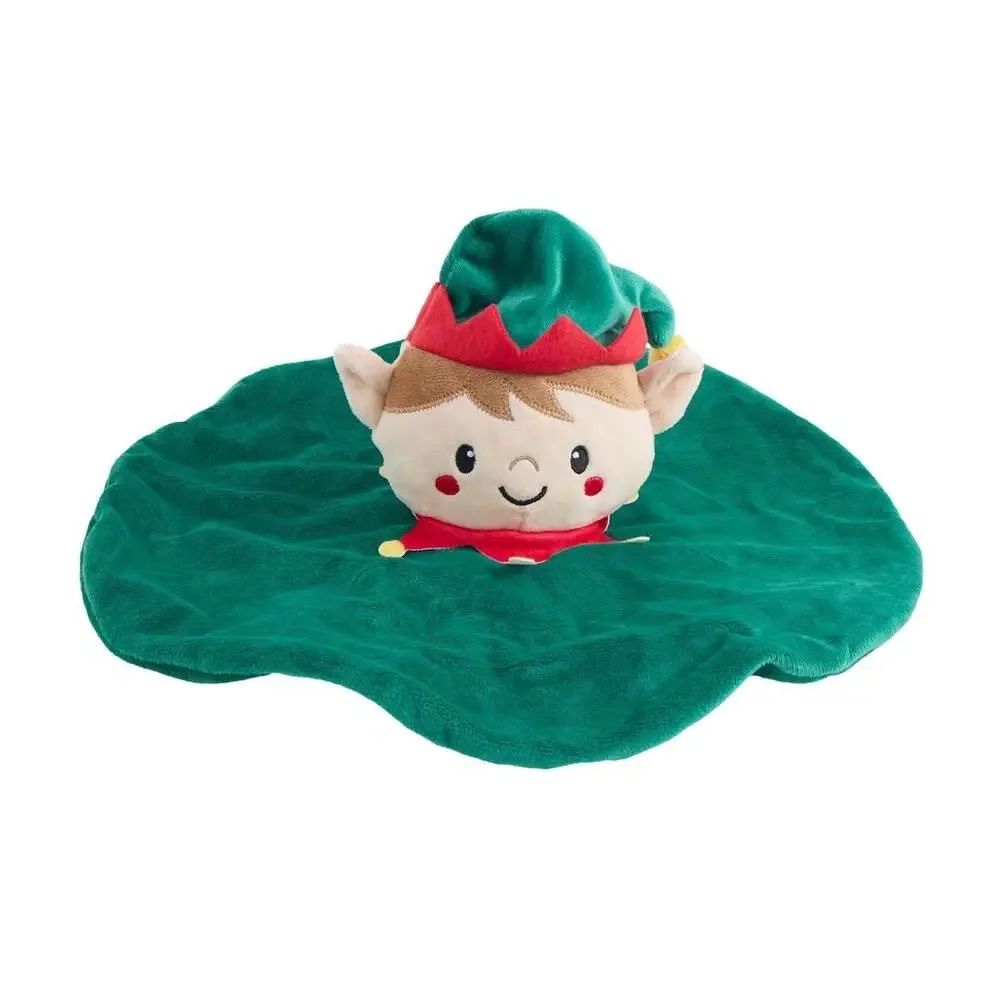 Merry & Bright Elf Plush Dog Toy Green Crinkle Thrash Stuffy Christmas New‎