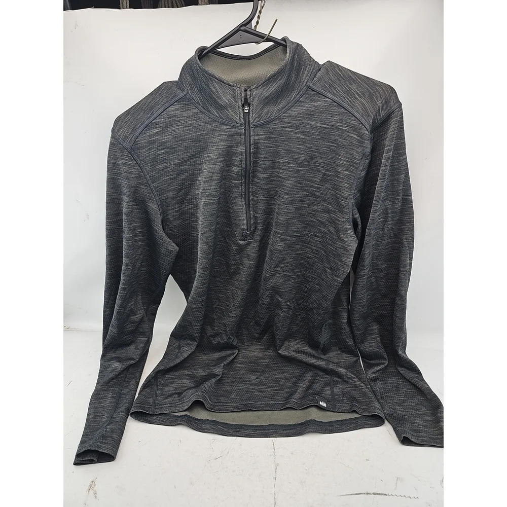 REI Co-op Men's Charcoal Grey 1/4 Zip Technical Pullover