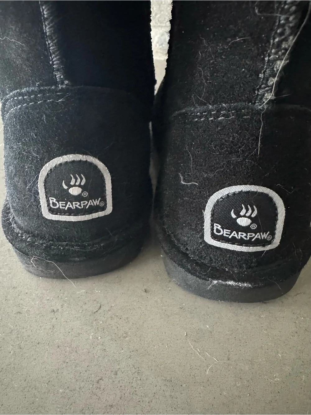 Bearpaw Women's Black Sheepskin Suede Winter Boots Size 7