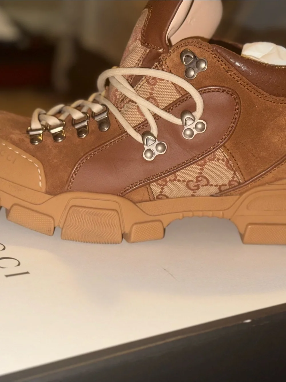 Gucci tag displayed