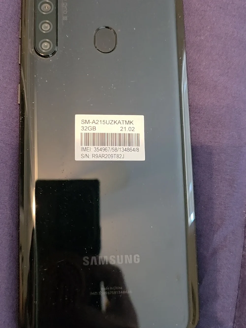 Samsung phone shown