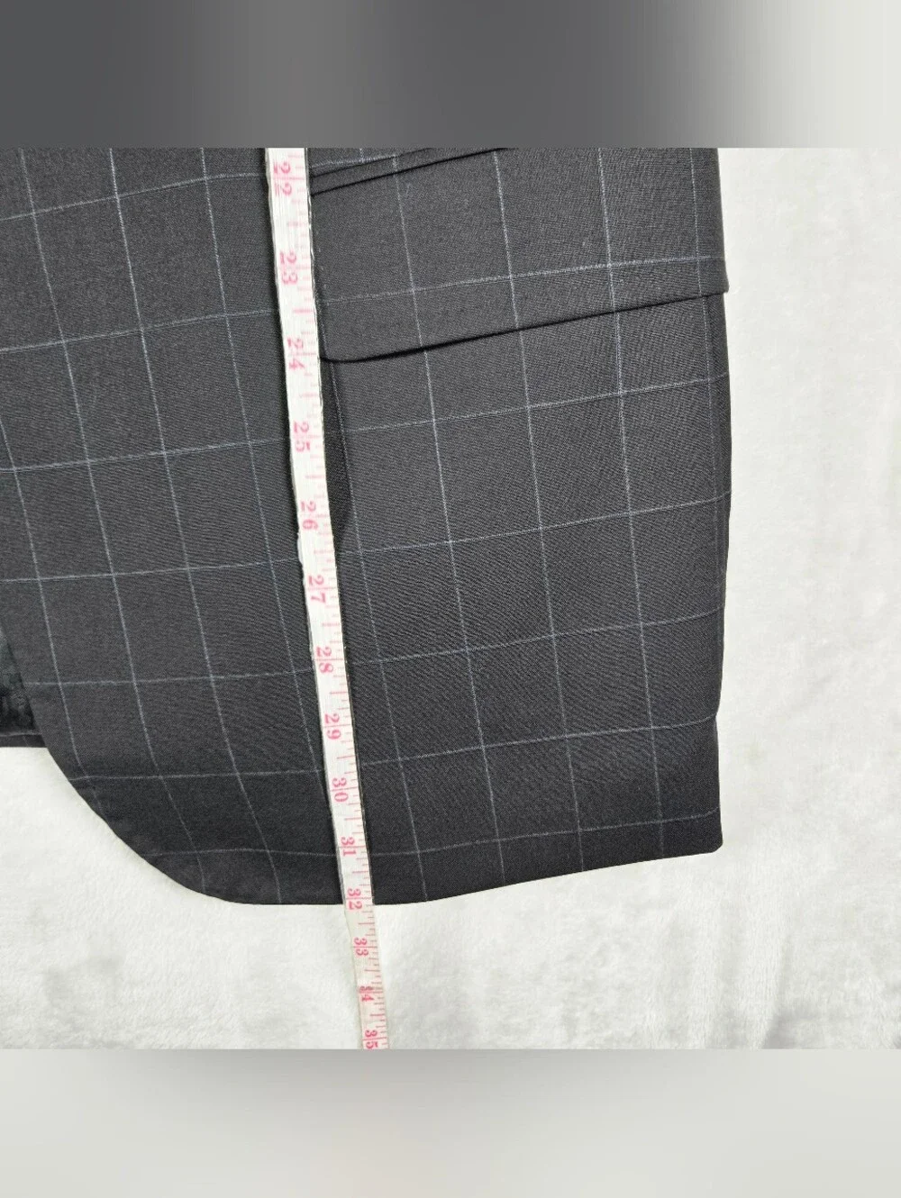 Gucci 2 Piece Suit Men Blazer 48R Pants 36x30 Inseam Black Windowpane Read Des!