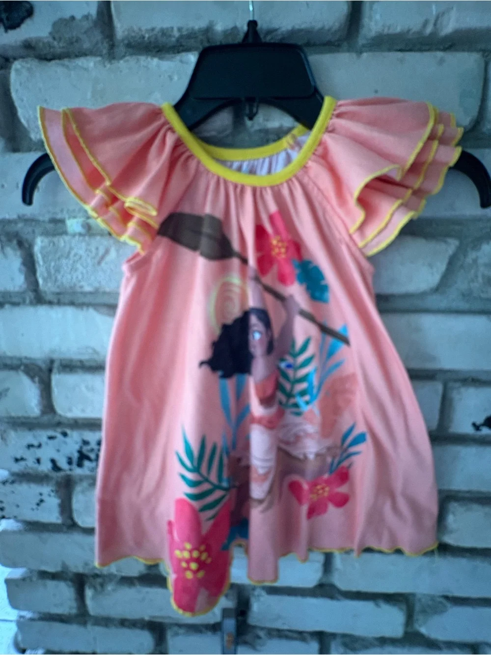 Disney neckline moana ruffled