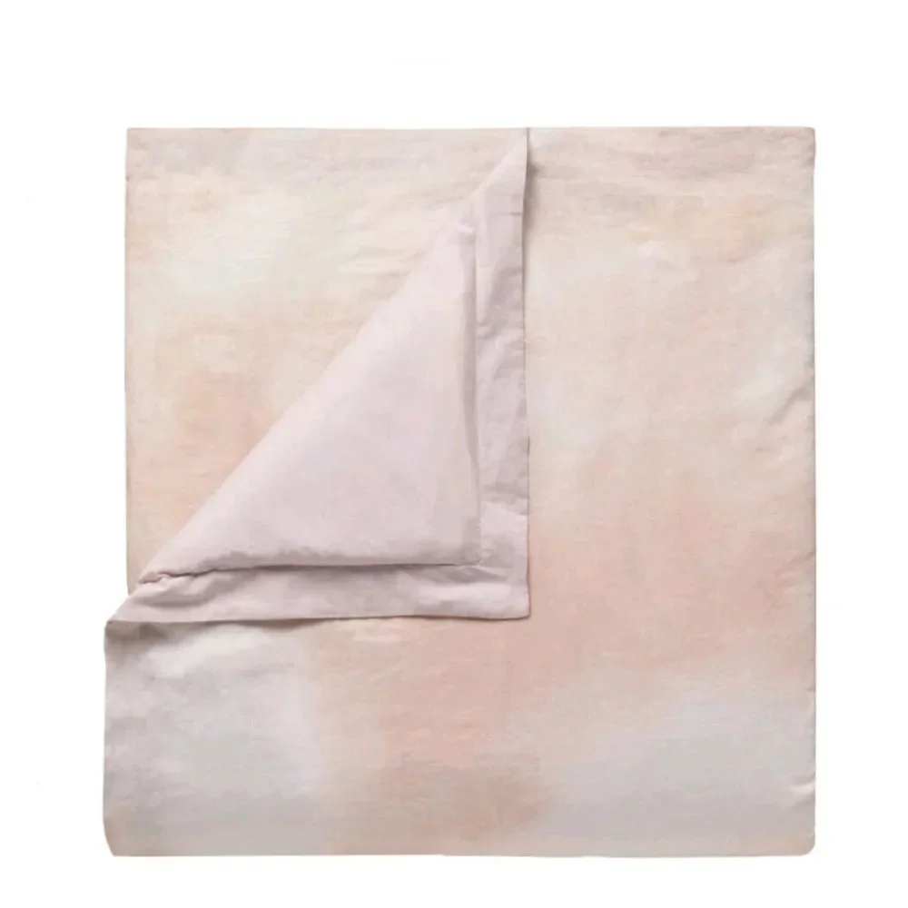 Splendid Pink And White Linen And Cotton Duvet Cover King Size Almafi Marble