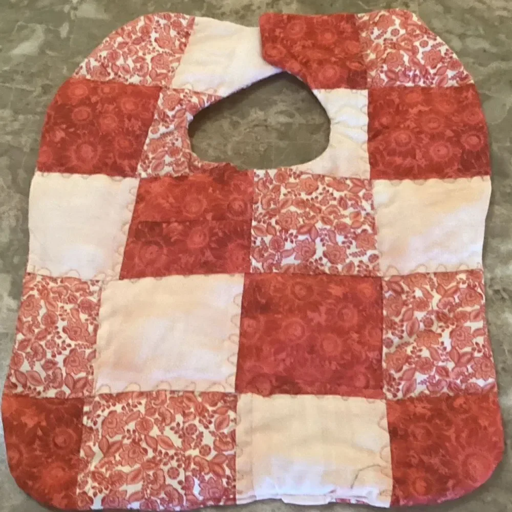 NWOT. Hand Crafted Quilted Reversible Baby Bib. $12 ea. or 3/$25