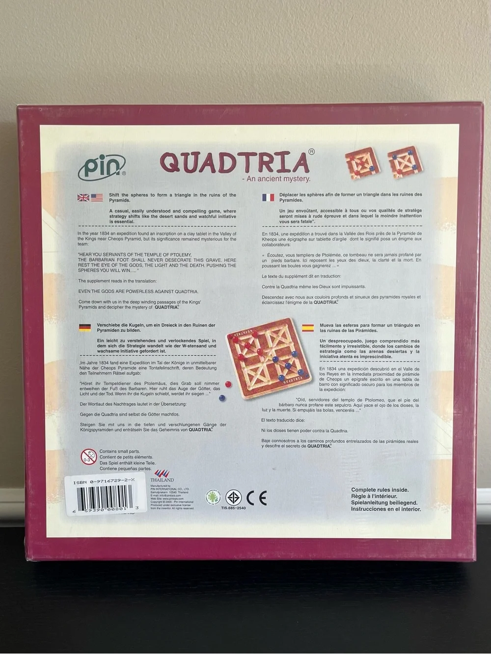 Pin International this quadtria