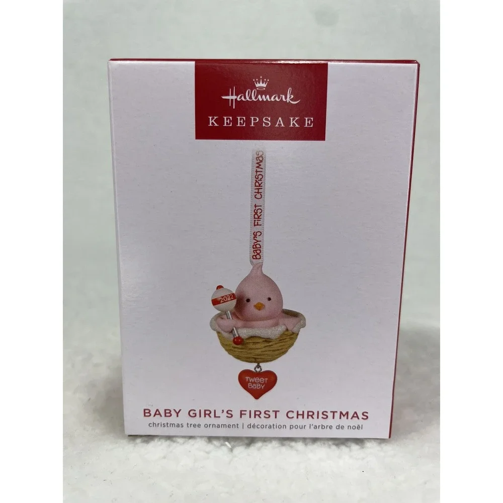 Hallmark Keepsake Baby Girl's First Christmas 2022 Ornament ‎ NIB
