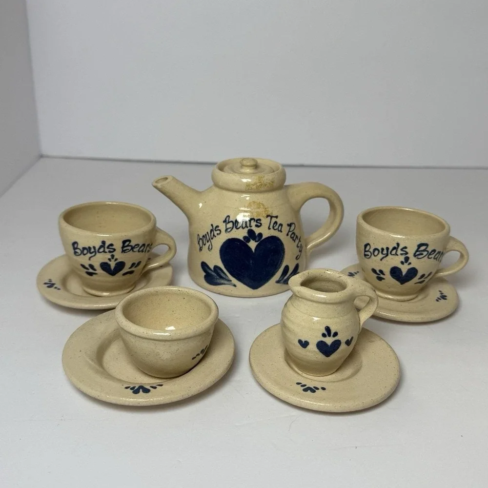 Boyd's Bears‎ Miniature Tea Set. 9 Pieces.