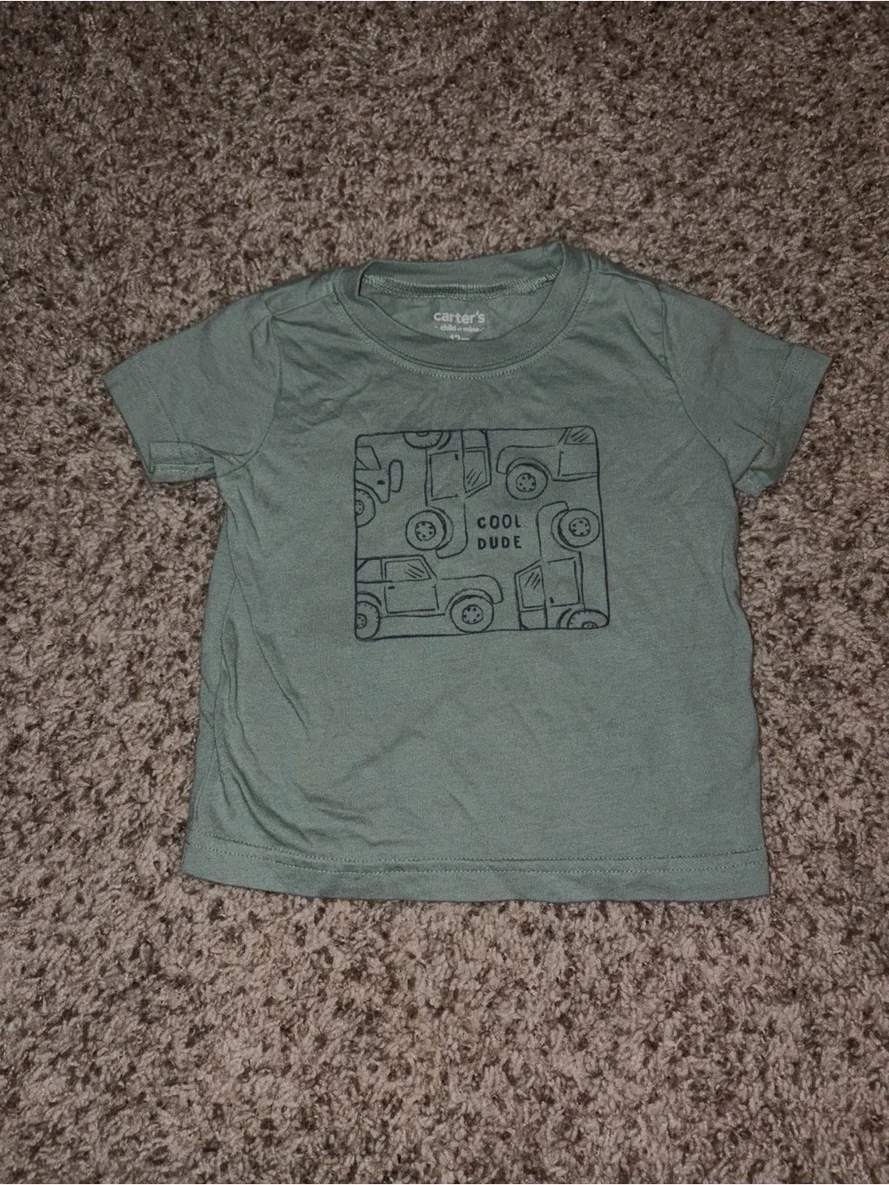 Carter's Sage Green 'Cool Dude' Short Sleeve Tee