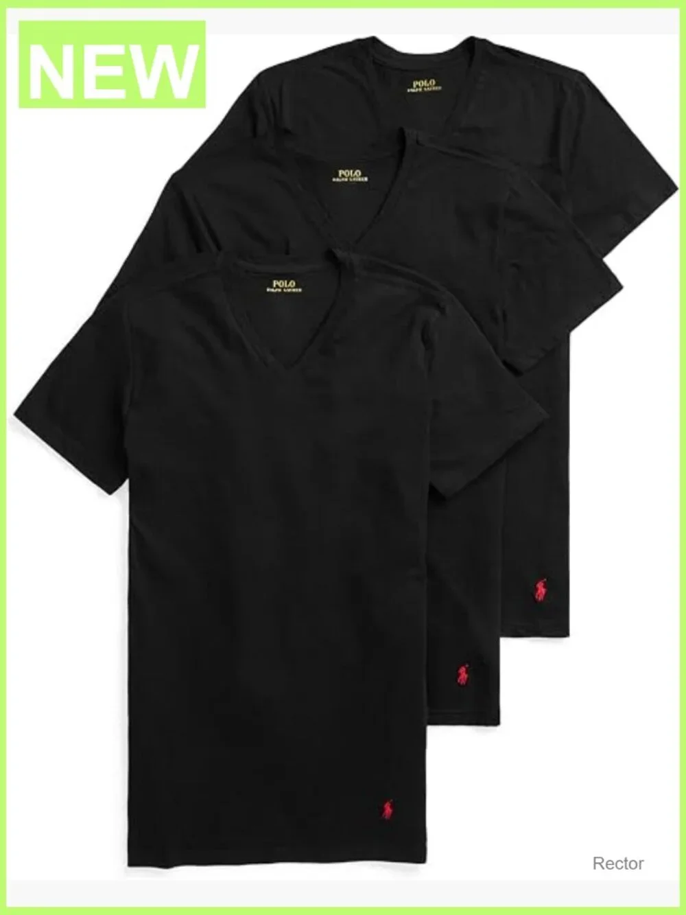 3-Pack Slim Fit V-Neck Undershirt Tees Cotton Moisture-Wicking Men's