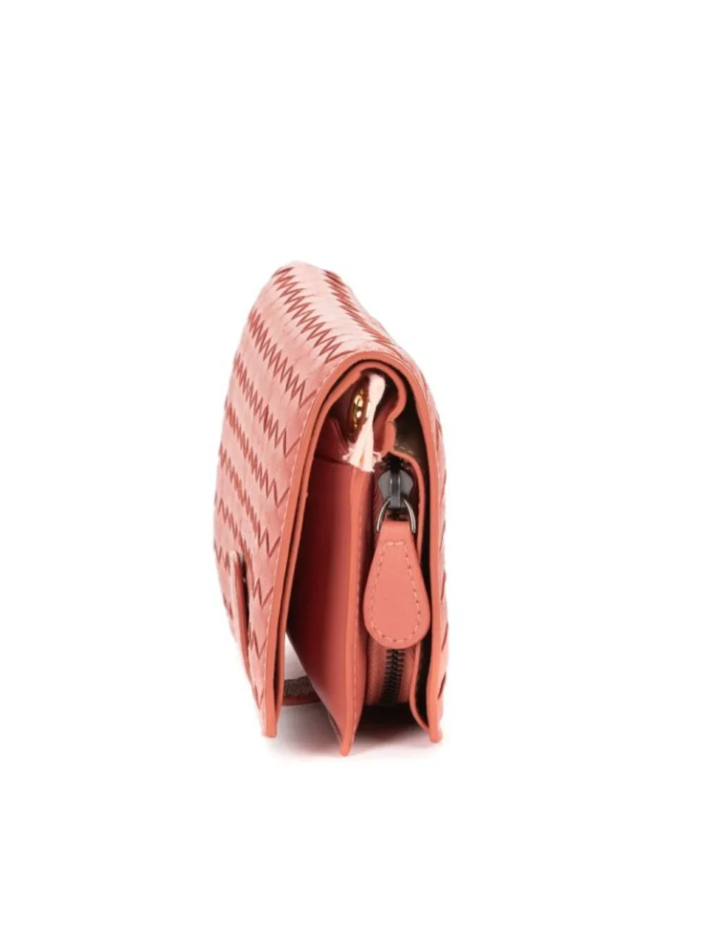 Bottega Veneta Continental Wallet Blush Pinkintrecciato Calfskin Leathera