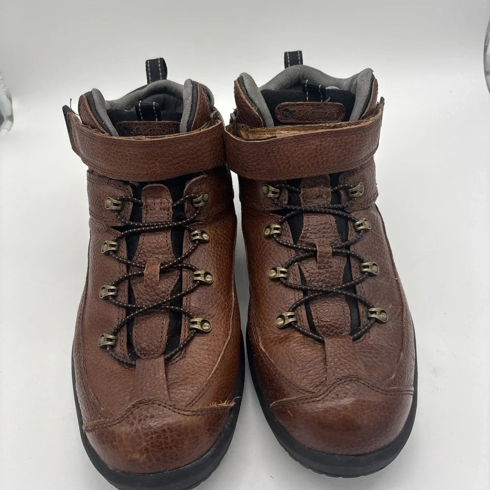 Dr Comfort Ranger Lace‎ Up Ankle Work Boots Men Size 12 W Brown Leather