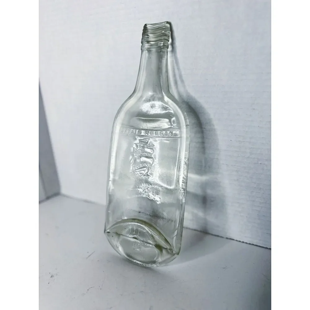 Clear Green‎ Glass Pirate Upcycled Wine Bottle Serving Tray, spoon rest