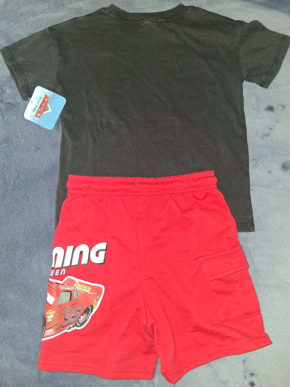 NWT Disney Pixar Cars Lightning McQueen 2pc Summer Set Toddler Size 5T
