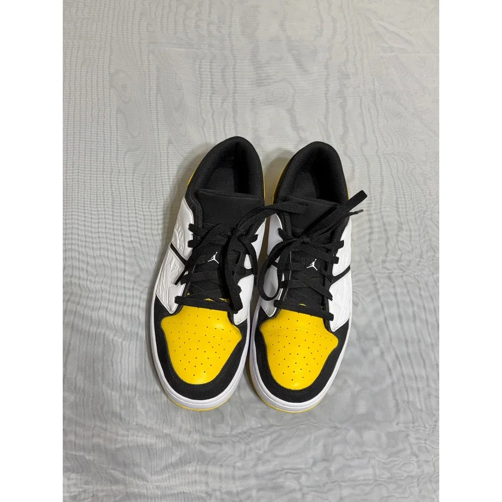 Jordan Nu Retro 1 Low Yellow Ochre Black White DV5141-017 Mens 10