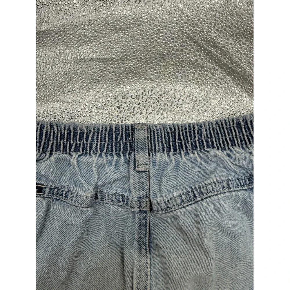 OshKosh B'gosh‎ Wide Jeans Girls 6X Blue Embroidered Butterfly Ripped Y2K FLAWED