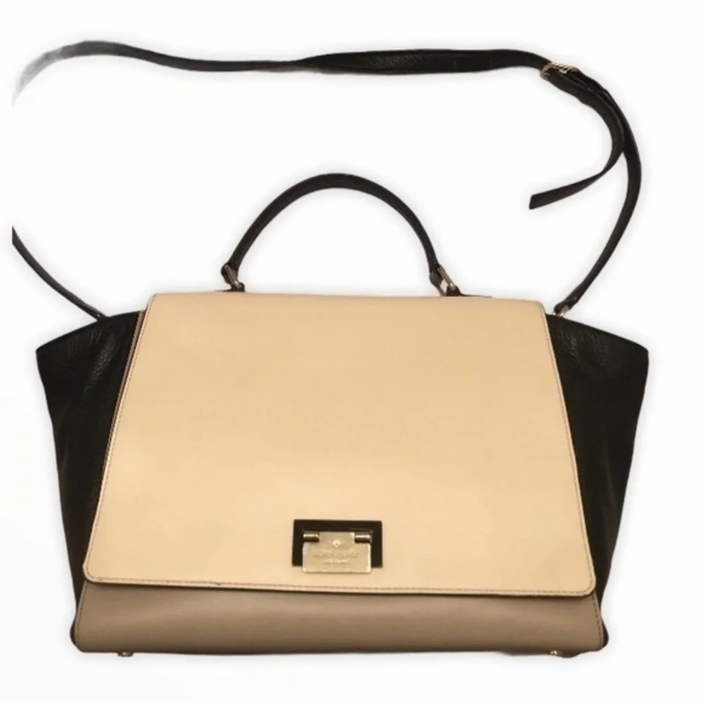 Kate spade colorblock trapeze leather bag