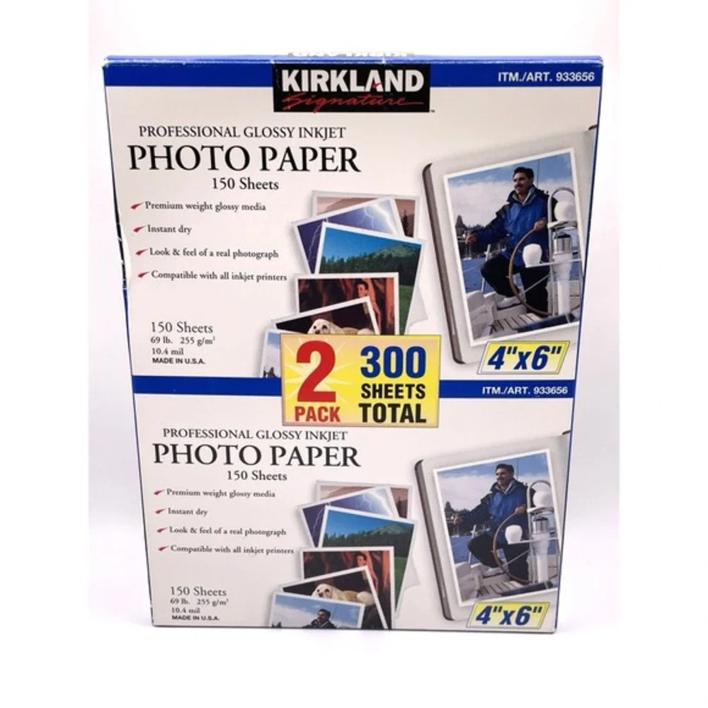 Kirkland Signature Professional Glossy Inkjet‎ Photo Paper 4x6 272 Sheets