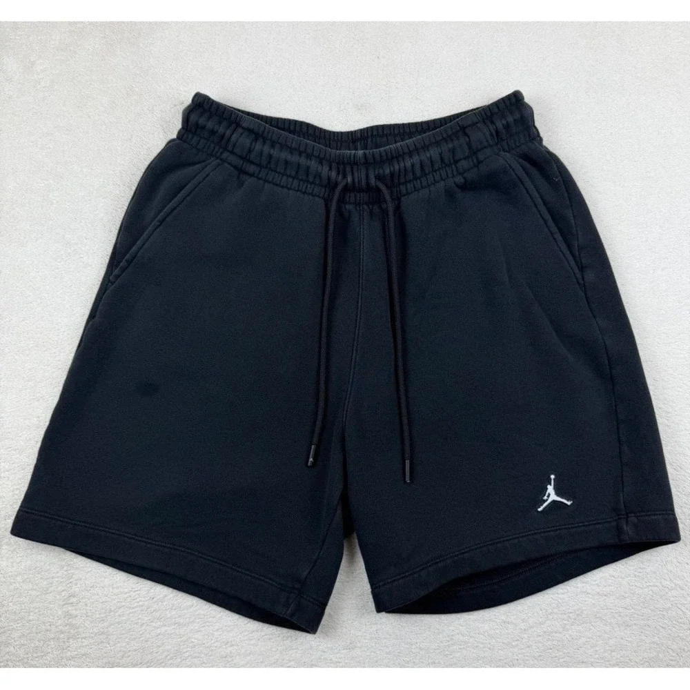 Jordan Essentials Fleece Shorts Mens Small Black Jumpman DA9822-010 Athletic‎