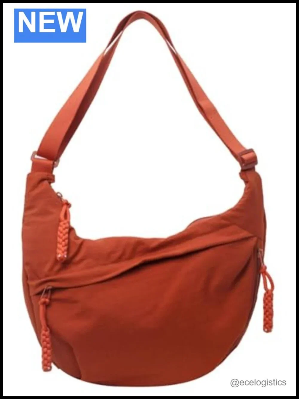 Vintage Crescent Hobo Bag Waterproof Nylon Crossbody Shoulder Bag Slouchy