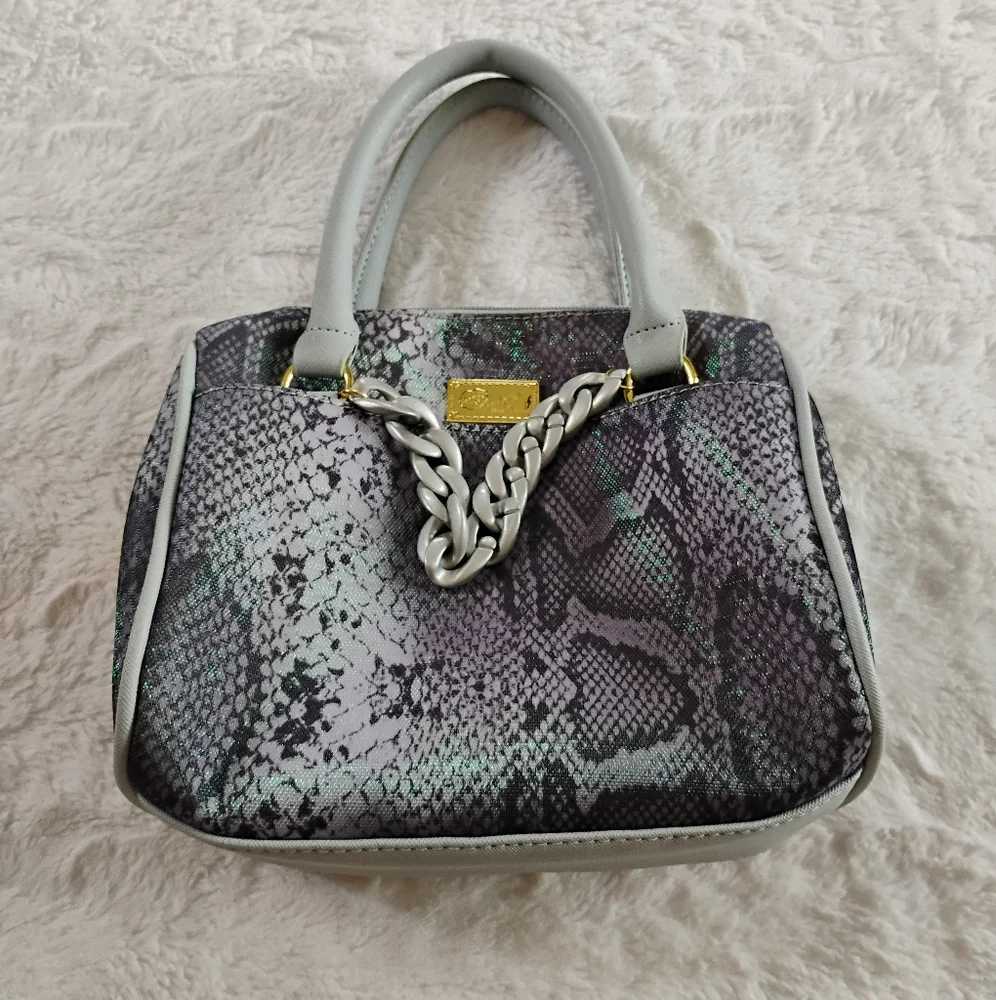 Luv Betsey By Betsey Johnson Iridescent Snake Print Satchel