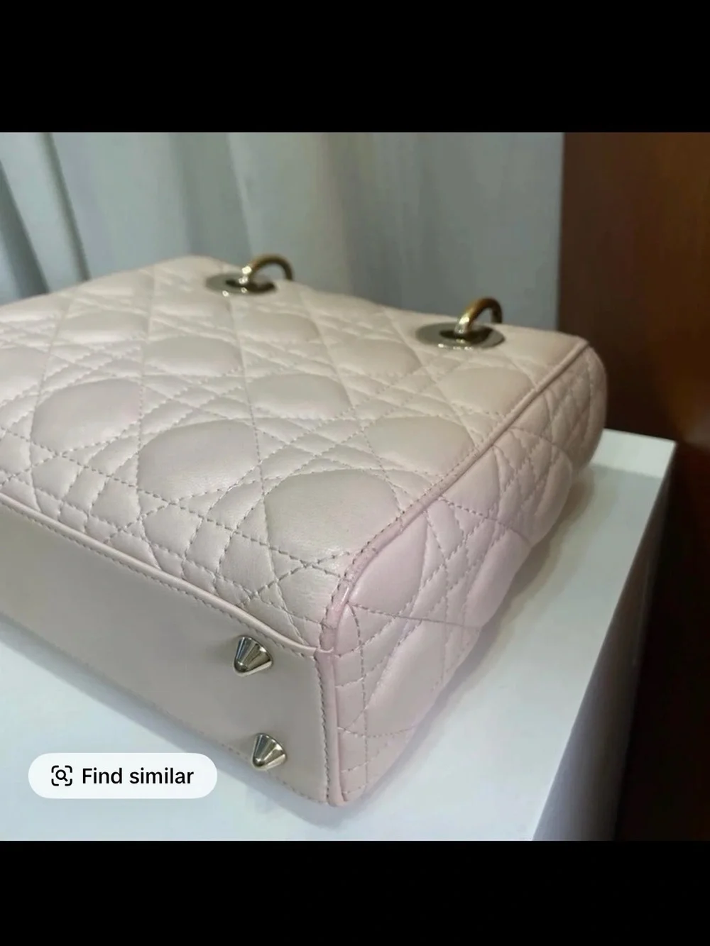 Dior Pink Quilted Top-Handle Satchel with Charm