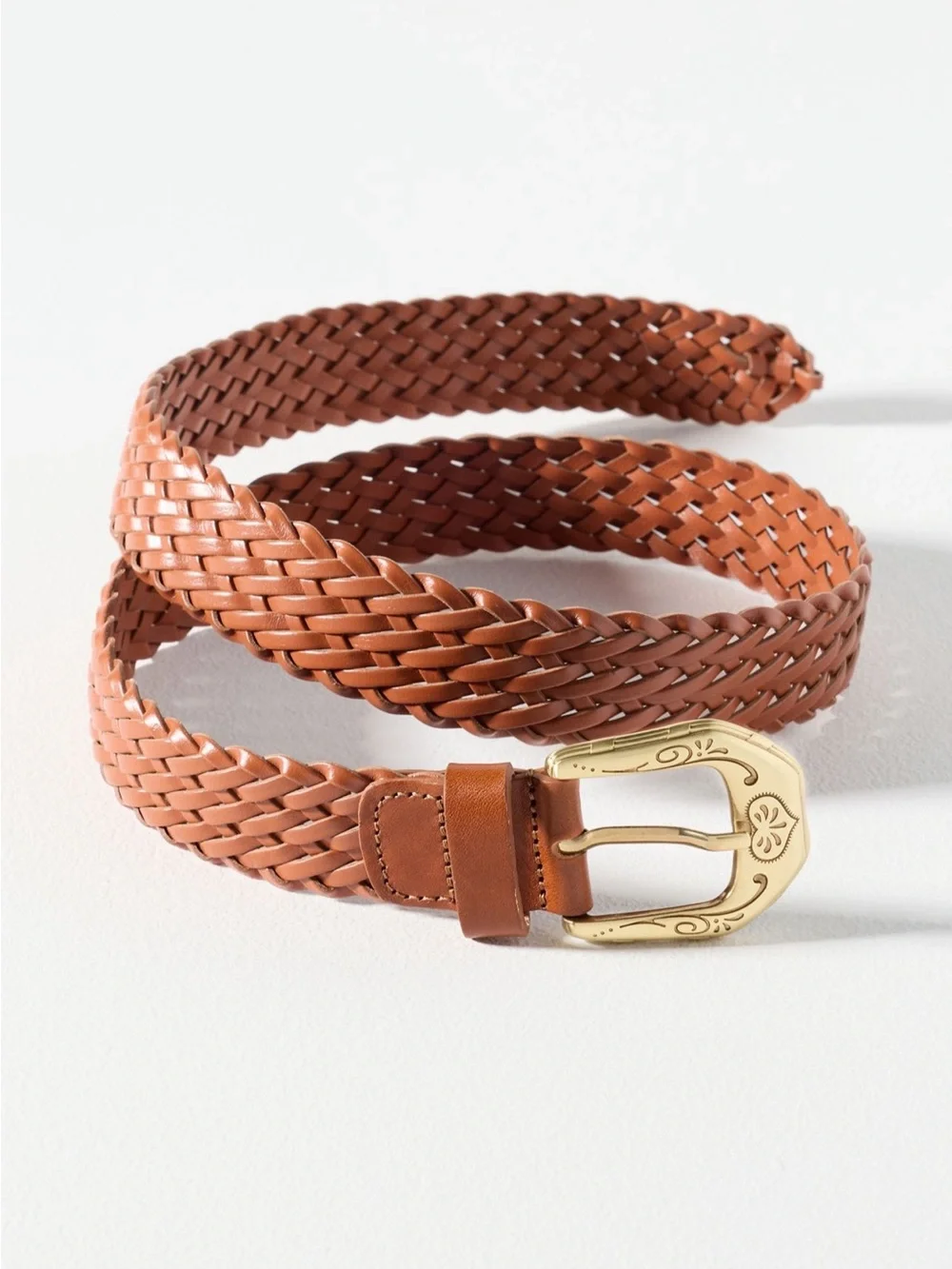 Anthropologie Western Buckle Woven Belt
