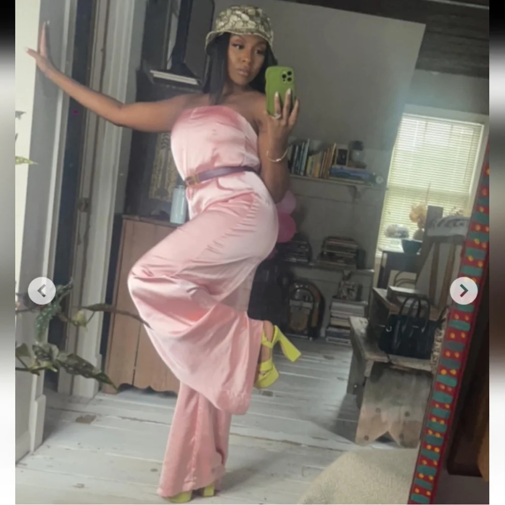 Zara * Long Jumpsuit Pale Pink Size XS and S