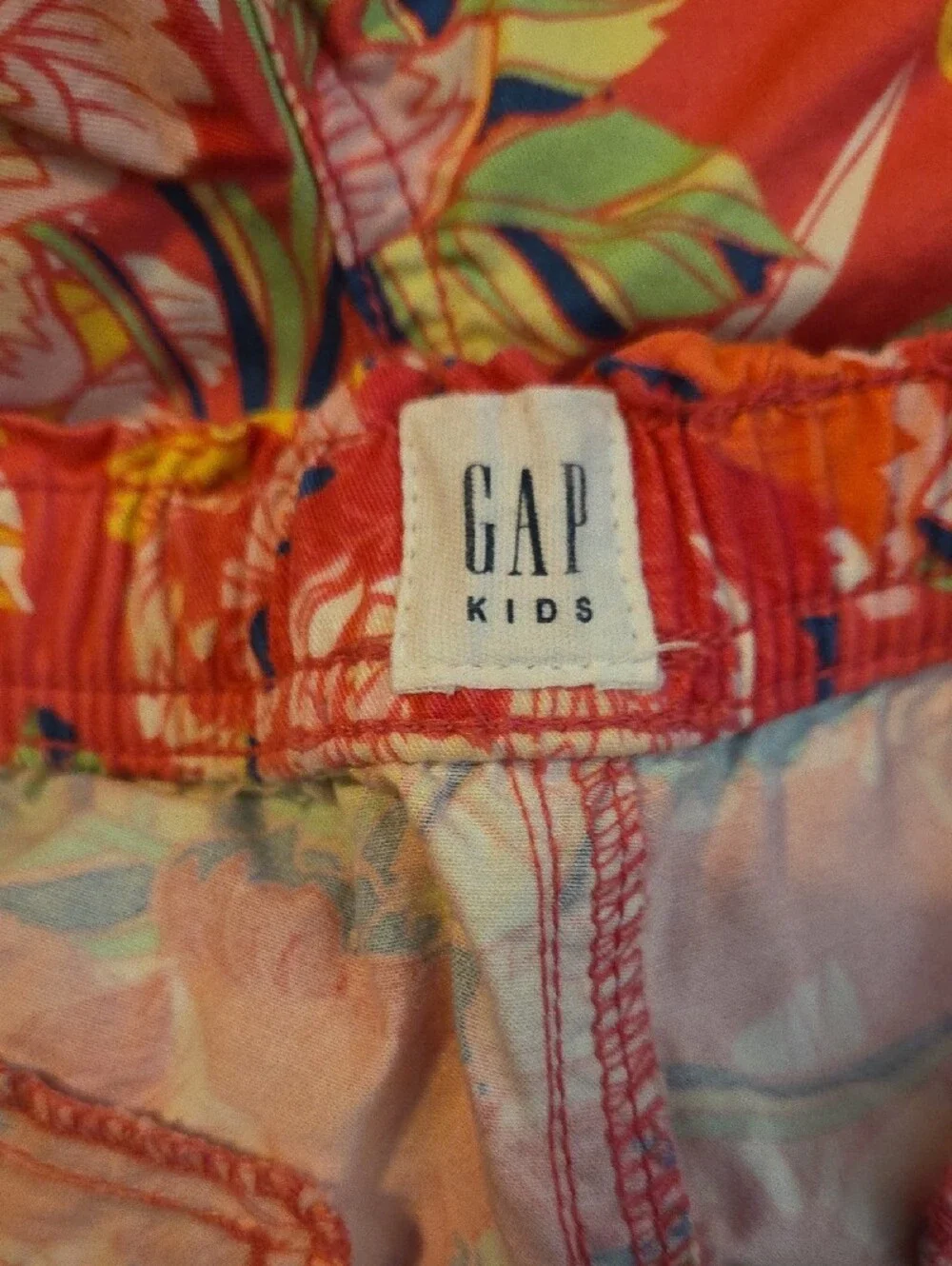 Girls GAP Coral Floral Drawstring Shorts