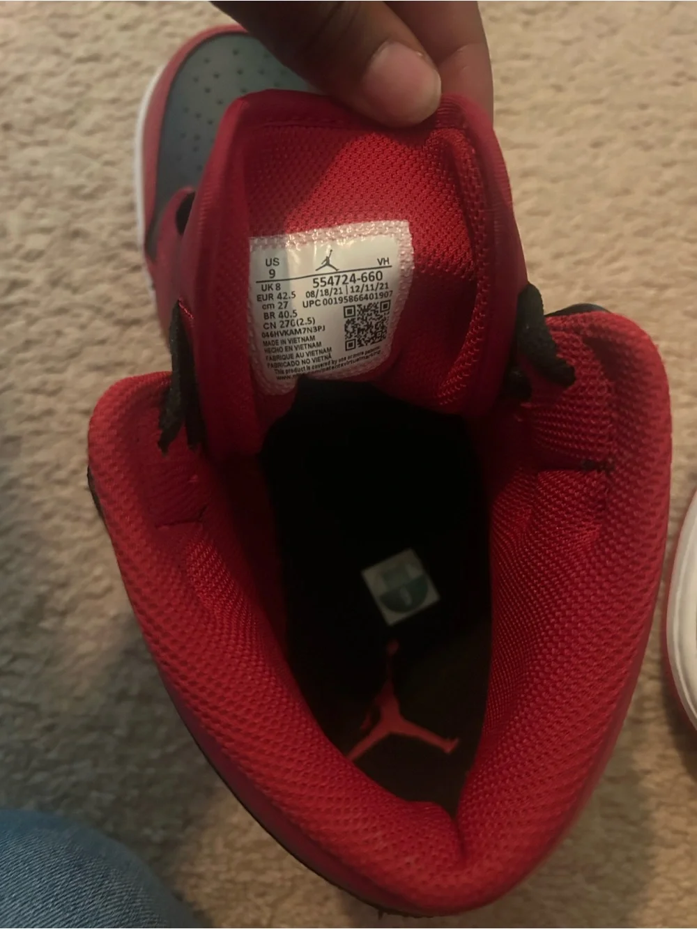 Jordan bold red