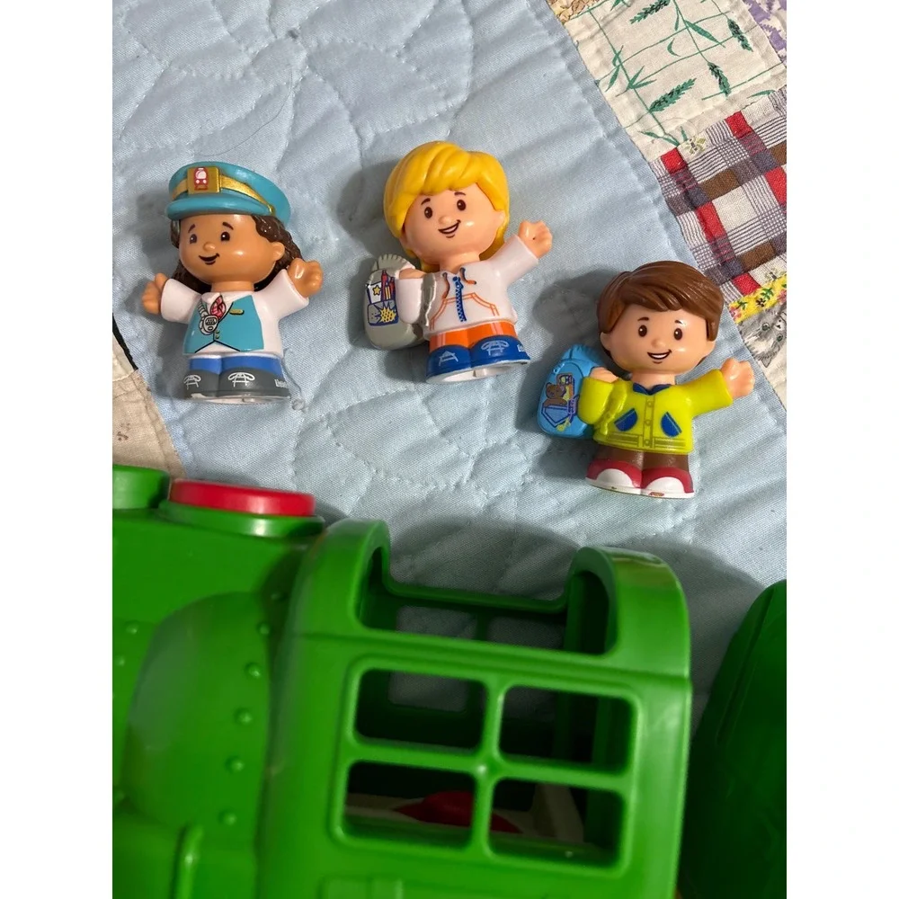 FP Little People Friendly Passengers Train Green Lights Sound Set CLEAN & WORKS