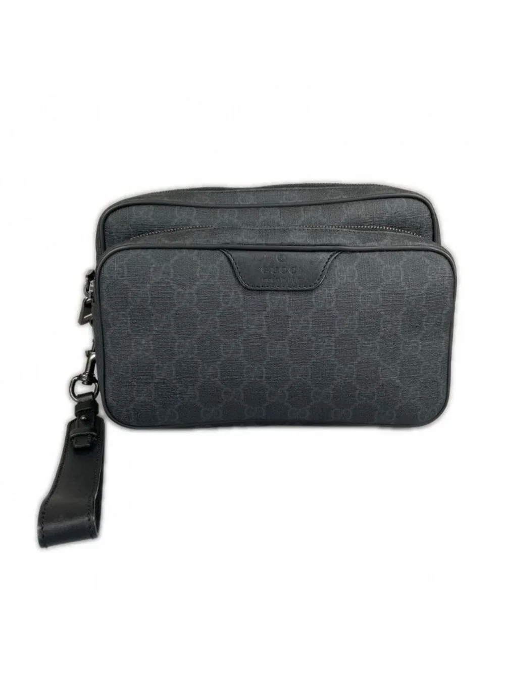 Gucci Clutch GG Supreme Black Silver