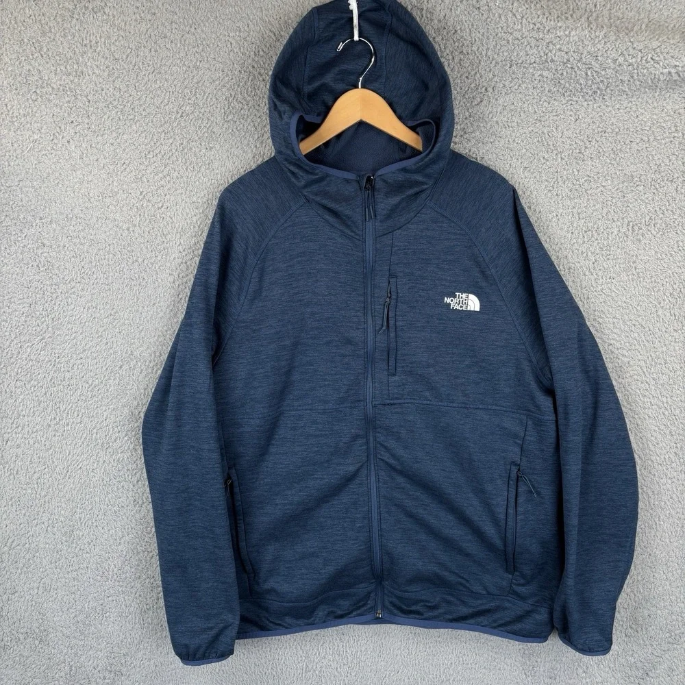 The North Face Men's TNF Performance Fleece Full-Zip Hoodie 2XL Heather Navy