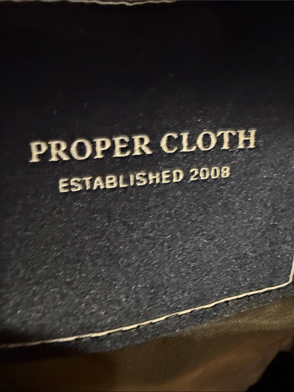 Proper Cloth lined silhouette