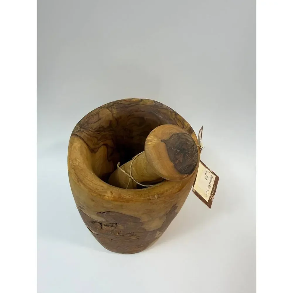 Arte Legno Olive Wood Mortar and Pestle Italy Solid Wood 3 lb Kitchen