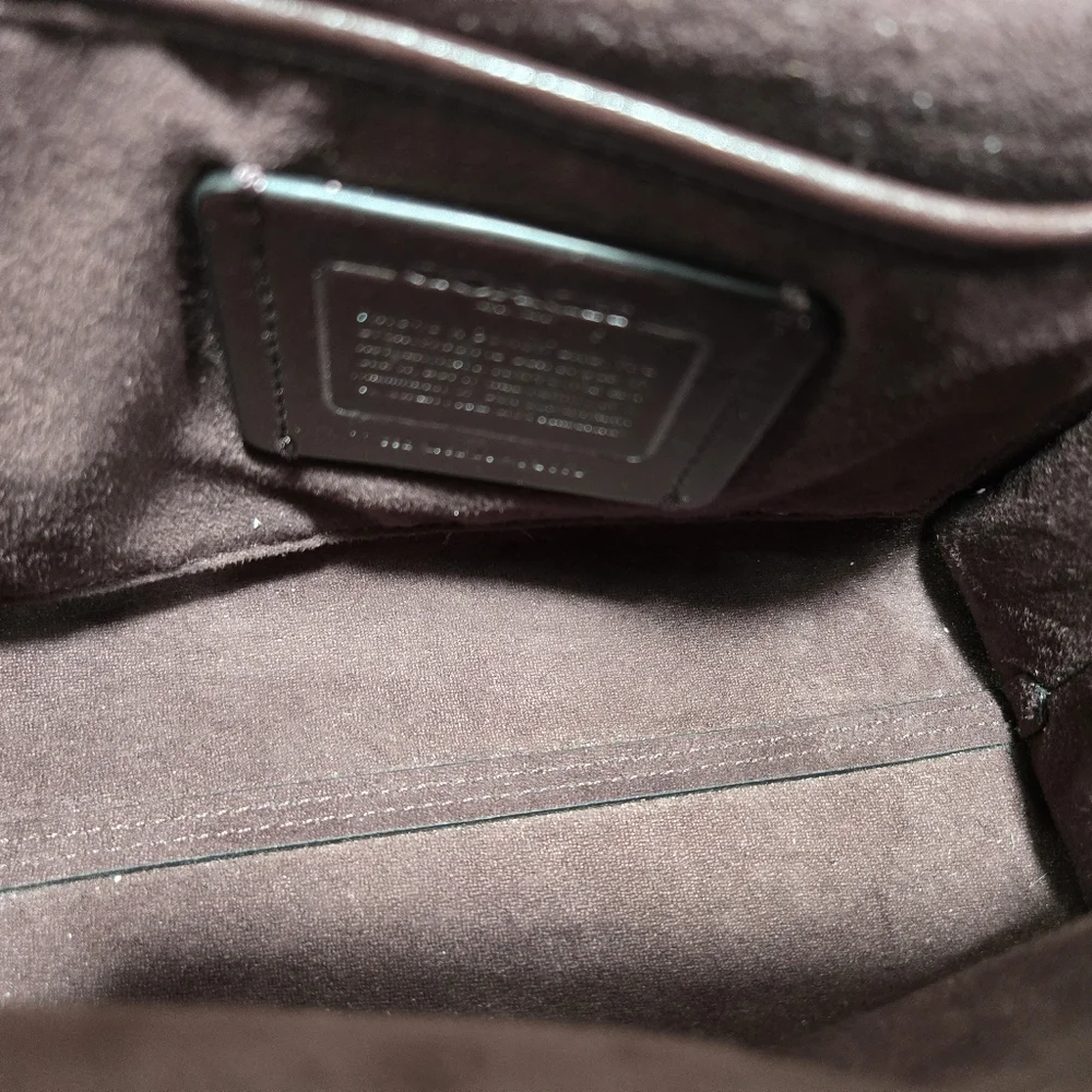 Coach pewter calf metallic